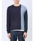 カシミアタッチ パネルクルーニット&長袖Tシャツ アンサンブル