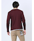ワッフル裏起毛 フェイクVネック長袖Tシャツ