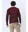 ワッフル裏起毛 フェイクVネック長袖Tシャツ