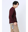 ワッフル裏起毛 フェイクVネック長袖Tシャツ