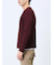 ワッフル裏起毛 フェイクVネック長袖Tシャツ