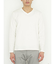 ふくれジャガード ケーブル柄 Vネック長袖Ｔシャツ