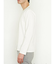 ふくれジャガード ケーブル柄 Vネック長袖Ｔシャツ