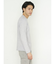 パールワッフル裏使い クルーネック長袖Ｔシャツ