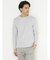 パールワッフル裏使い クルーネック長袖Ｔシャツ