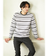 ポップコーンボーダー クルーネック長袖Tシャツ