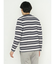 ポップコーンボーダー クルーネック長袖Tシャツ