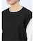 さまになる フェイクレイヤード クルーネック長袖Tシャツ