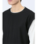 さまになる フェイクレイヤード クルーネック長袖Tシャツ
