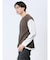 さまになる フェイクレイヤード クルーネック長袖Tシャツ