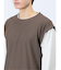 さまになる フェイクレイヤード クルーネック長袖Tシャツ