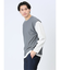 さまになる フェイクレイヤード クルーネック長袖Tシャツ