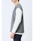 さまになる フェイクレイヤード クルーネック長袖Tシャツ