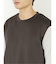 さまになる 布帛切替 クルーネック長袖Tシャツ