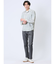 ModernRelax ストレッチチェック柄 ワイドカラー長袖シャツ