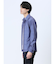 ModernRelax ストレッチチェック柄 ワイドカラー長袖シャツ