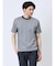【DRESS T-SHIRT】綿ストレッチ クルーネック半袖Tシャツ ボーダー