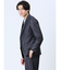 TechLinen スリムフィット 2ボタンジャケット チェック紺(セットアップ可能)