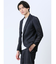 TechLinen スリムフィット 2ボタンジャケット 千鳥紺(セットアップ可能)