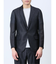 TechLinen スリムフィット 2ボタンジャケット 千鳥紺(セットアップ可能)