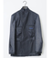 TechLinen スリムフィット 2ボタンジャケット 千鳥紺(セットアップ可能)