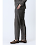 TechLinen スリムフィット ノータックパンツ 茶(セットアップ可能)