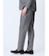 TechLinen スリムフィット ノータックパンツ グレー(セットアップ可能)