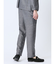 TechLinen スリムフィット ノータックパンツ グレー(セットアップ可能)