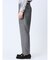 TechLinen スリムフィット ノータックパンツ グレー(セットアップ可能)