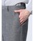 TechLinen スリムフィット ノータックパンツ グレー(セットアップ可能)
