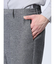 TechLinen スリムフィット ノータックパンツ グレー(セットアップ可能)