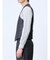 TechLinen スリムフィット ジレベスト チェック紺(セットアップ可能)