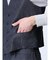 TechLinen スリムフィット ジレベスト チェック紺(セットアップ可能)