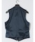 TechLinen スリムフィット ジレベスト チェック紺(セットアップ可能)