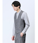 TechLinen スリムフィット ジレベスト グレー(セットアップ可能)