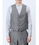 TechLinen スリムフィット ジレベスト グレー(セットアップ可能)