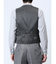 TechLinen スリムフィット ジレベスト グレー(セットアップ可能)
