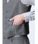 TechLinen スリムフィット ジレベスト グレー(セットアップ可能)
