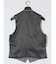 TechLinen スリムフィット ジレベスト グレー(セットアップ可能)