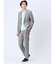 TechDenim スリムフィット 2ボタンジャケット シロ×クロ(セットアップ可能)
