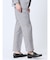 TechLinen スリムフィット ノータックパンツ ライトグレー(セットアップ可能)