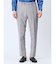 TechLinen スリムフィット ノータックパンツ ライトグレー(セットアップ可能)