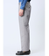TechLinen スリムフィット ノータックパンツ ライトグレー(セットアップ可能)