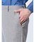 TechLinen スリムフィット ノータックパンツ ライトグレー(セットアップ可能)