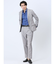 TechLinen スリムフィット ノータックパンツ ライトグレー(セットアップ可能)