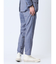 TechLinen スリムフィット ノータックパンツ 青(セットアップ可能)
