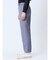 TechLinen スリムフィット ノータックパンツ 青(セットアップ可能)