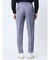 TechLinen スリムフィット ノータックパンツ 青(セットアップ可能)