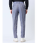 TechLinen スリムフィット ノータックパンツ 青(セットアップ可能)