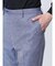 TechLinen スリムフィット ノータックパンツ 青(セットアップ可能)